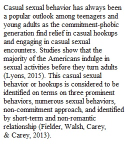 Casual Sexual Behavior Psychology of Human Sexuality